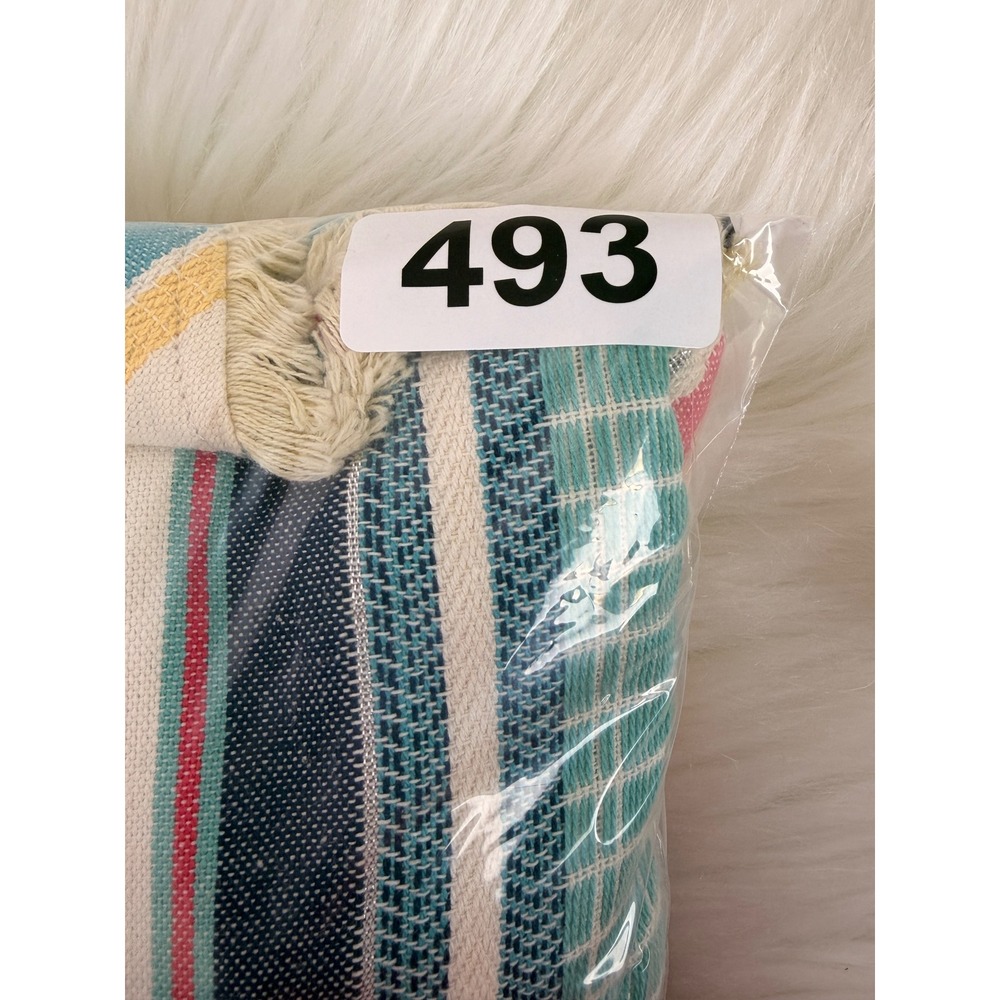 Multiples Petite Striped Macrame Fringe Jacket Multicolor Boho Button Front PS‎ - Picture 8 of 8